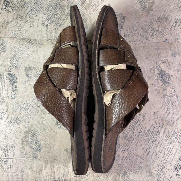 Frye Men Leather LudLow Slide Sandals Size 9 (10.24\